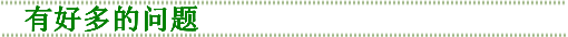 有好多的问题